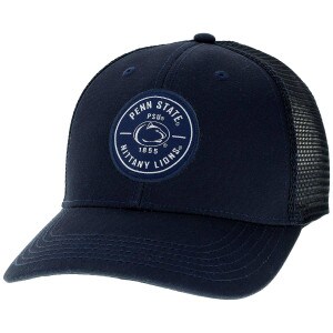 navy trucker hat patch with Penn State, PSU, Athletic Logo, 1855, Nittany Lions